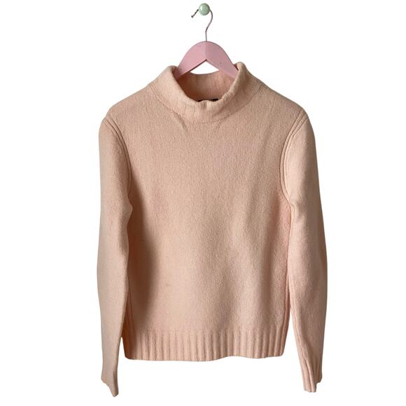 Madewell Point Sur Peach Alpaca Blend Mock-Neck Sweater Size Medium - Picture 1 of 6